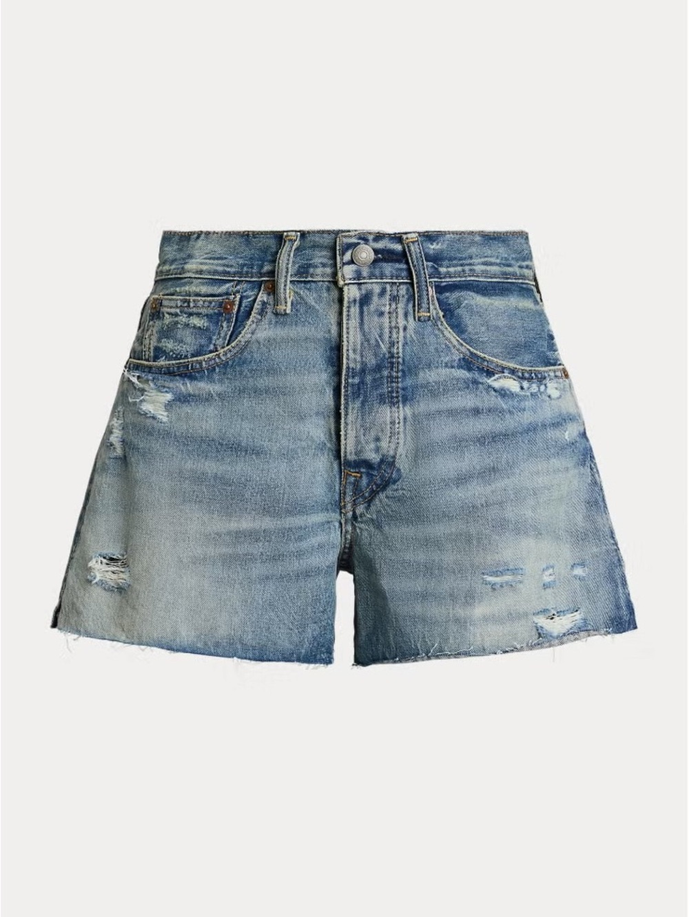 Polo Ralph Lauren  Distressed Hem Denim Shorts